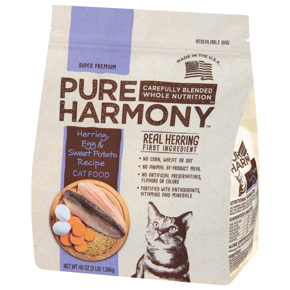 slide 9 of 9, Pure Harmony Herring Egg & Sweet Potato Cat Food, 3 lb