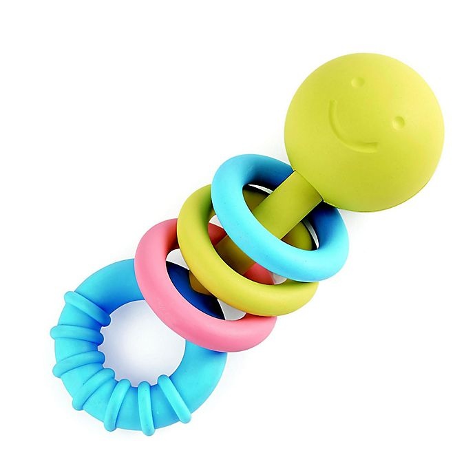 slide 1 of 2, Hape Teether Rattle Rings, 1 ct