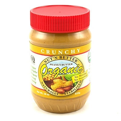 slide 1 of 1, Nut'n Better No-Stir Organic Crunchy Peanut Butter, 18 oz