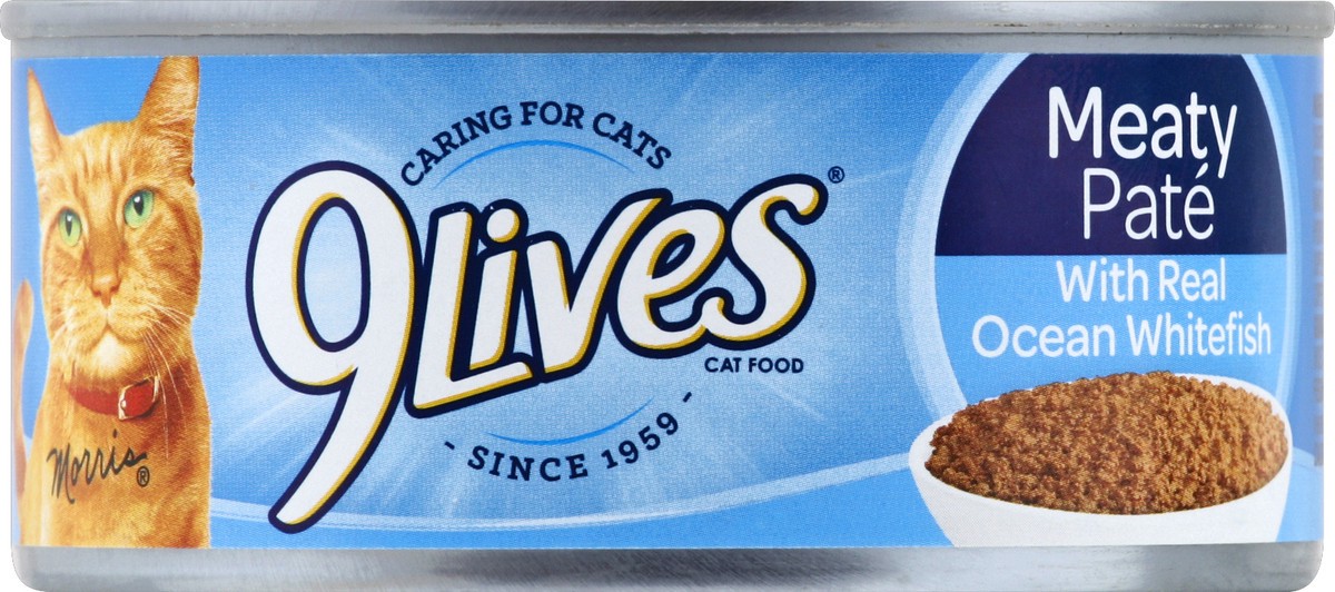 slide 2 of 2, 1/5.5Oz 9Lives Mty Pate Ocn Whtfsh Sngl, 5.5 oz