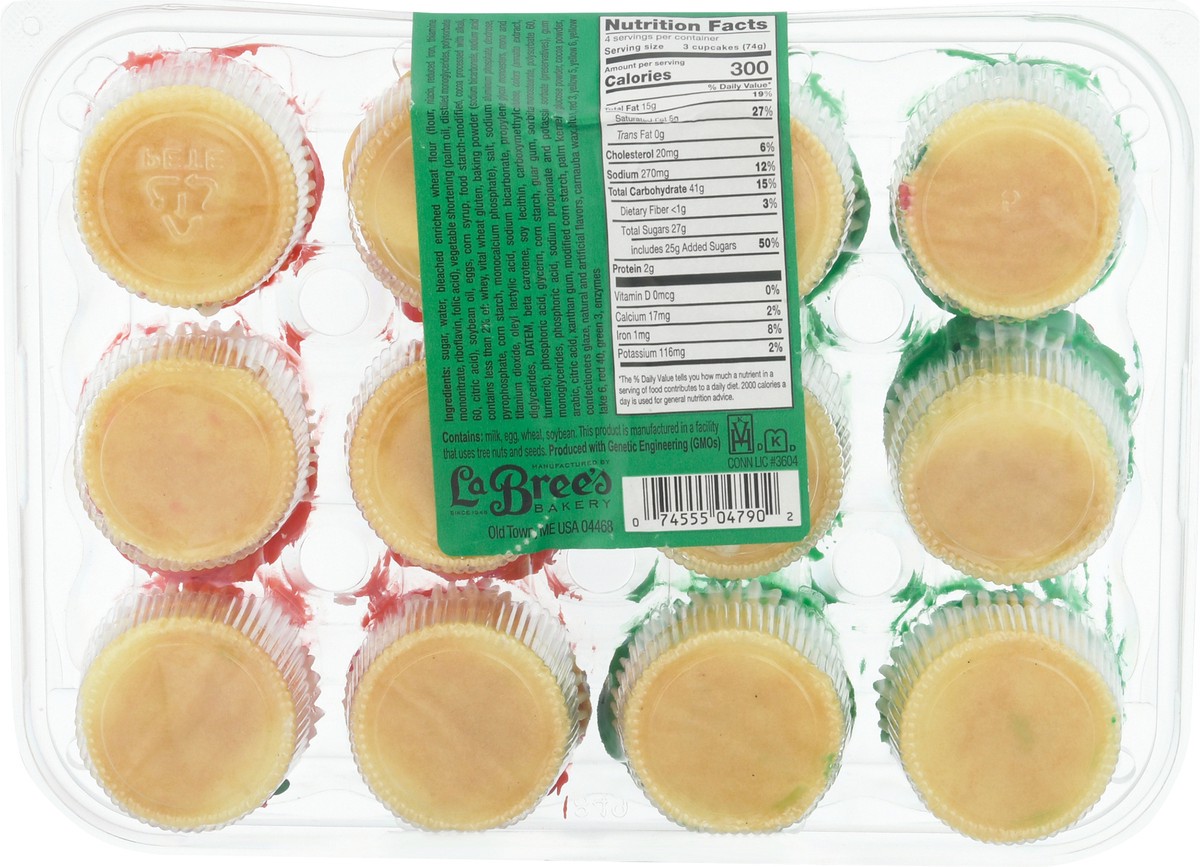 slide 7 of 16, LaBree's Bakery 12Ct Mini Christmas Gold Cupcakes, 10.5 oz