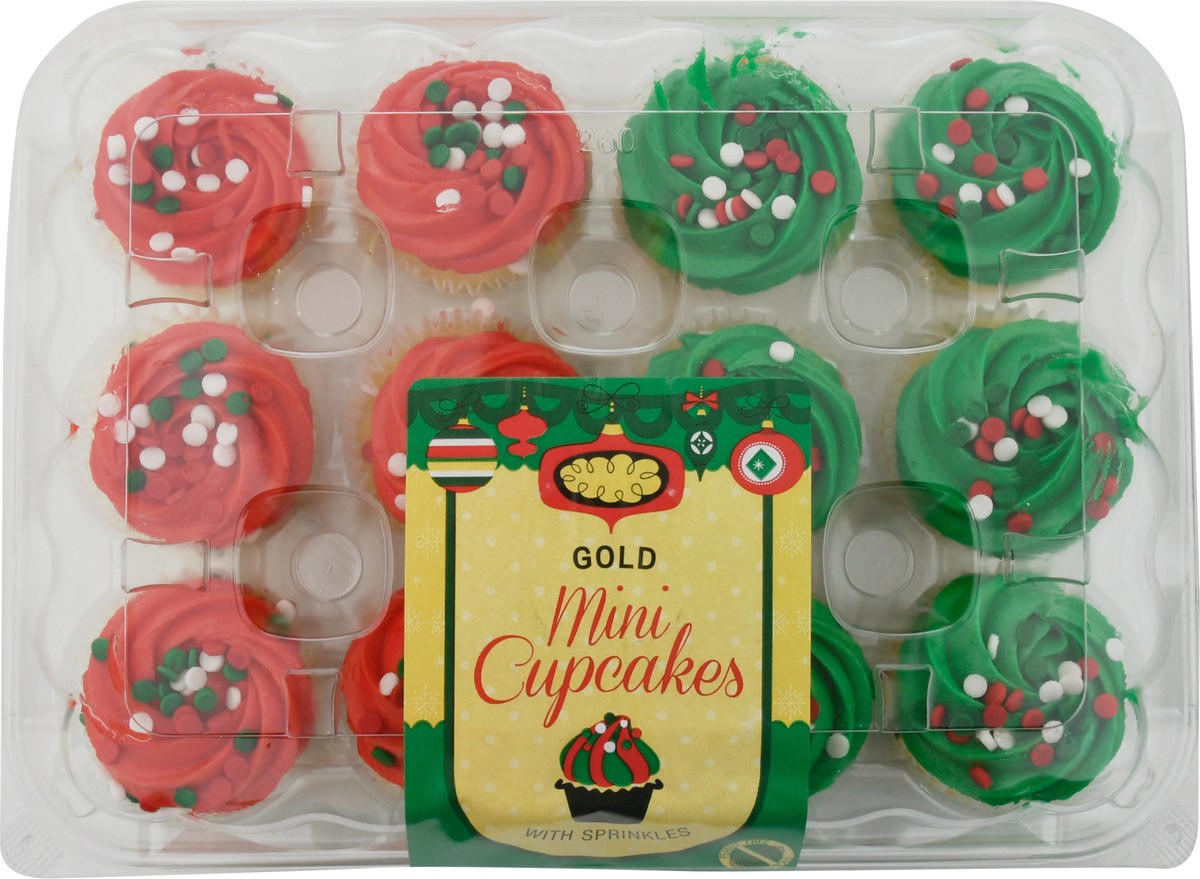 slide 13 of 16, LaBree's Bakery 12Ct Mini Christmas Gold Cupcakes, 10.5 oz