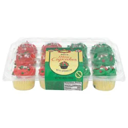 LaBree's Bakery 12Ct Mini Christmas Gold Cupcakes