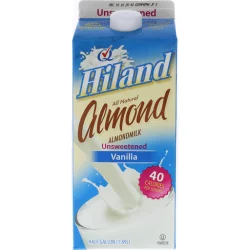 Hiland Dairy Unsweetened Vanilla Almondmilk Carton