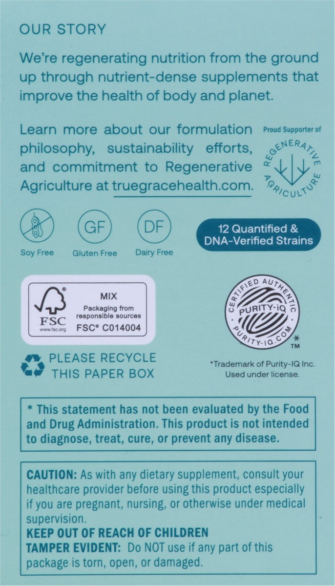 slide 7 of 13, True Grace Probiotic 30 Vegetarian Capsules, 1 ct