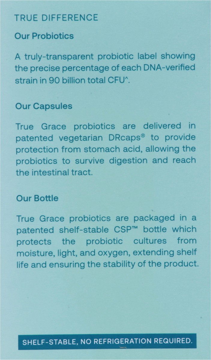 slide 9 of 13, True Grace Probiotic 30 Vegetarian Capsules, 1 ct