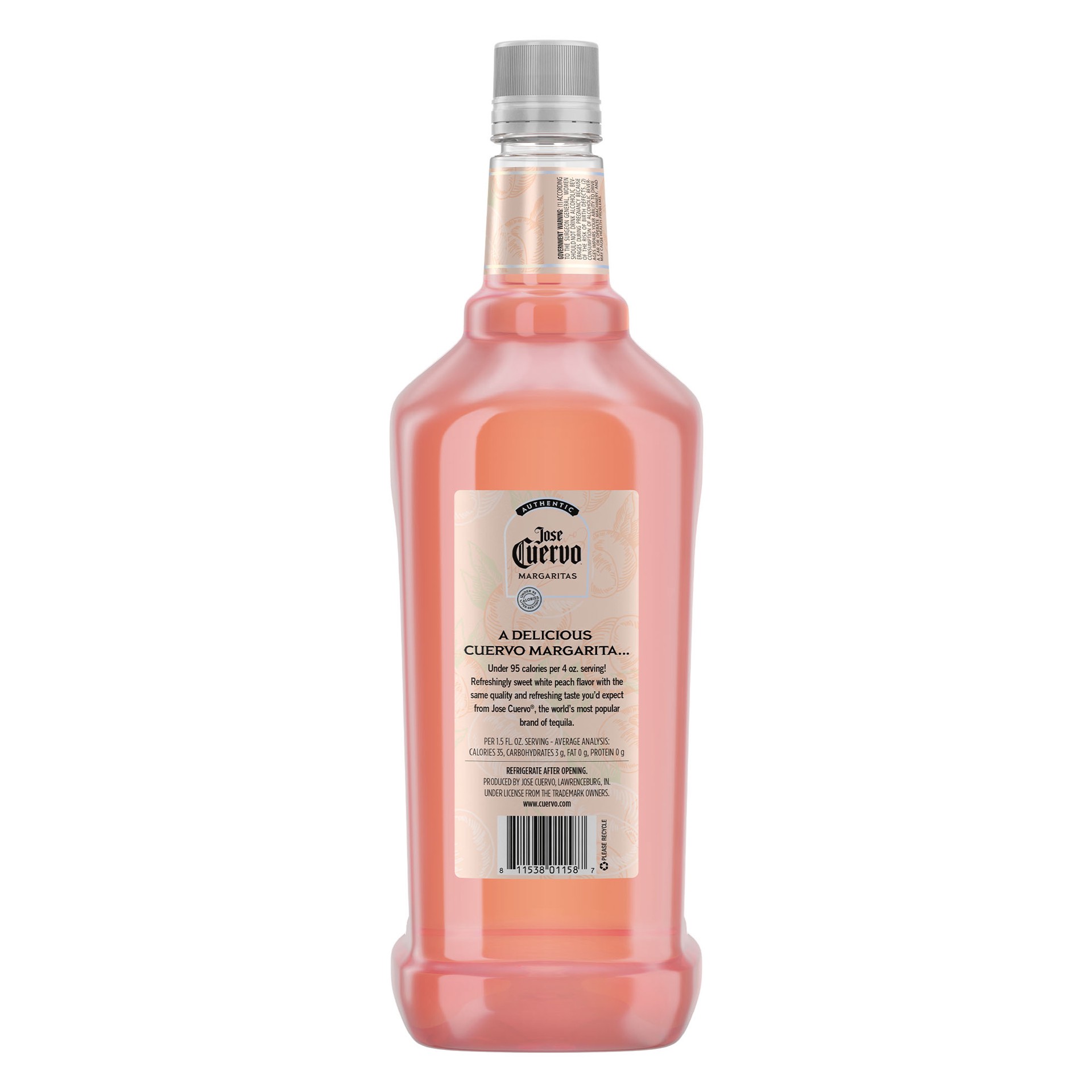 slide 6 of 6, Jose Cuervo White Peach Light Margarita - 1.75L Bottle, 1.75 liter