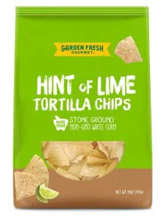 Garden Fresh Gourmet Hint Of Lime Tortilla Chips - 14 oz