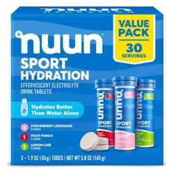 nuun Hydration Sport Drink Dissolving Tablets - Variety Pack - 30ct