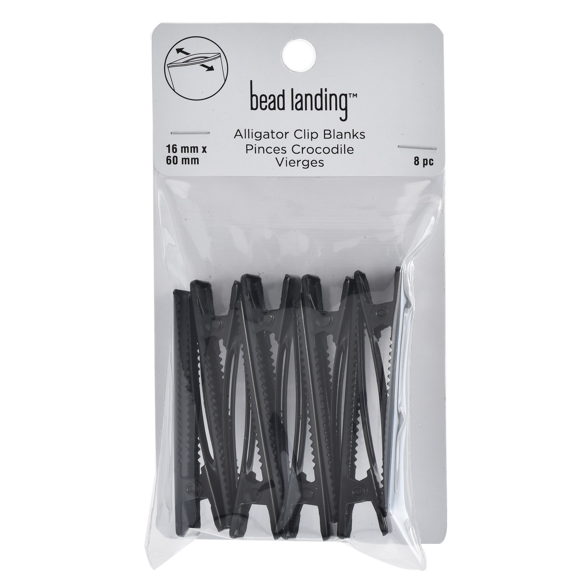 slide 3 of 3, 16mm Alligator Clip Blanks, 8ct. By Bead Landing, 16mm