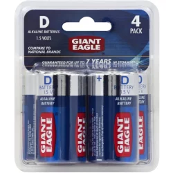 Giant Eagle 1.5 Volt D Alkaline Batteries
