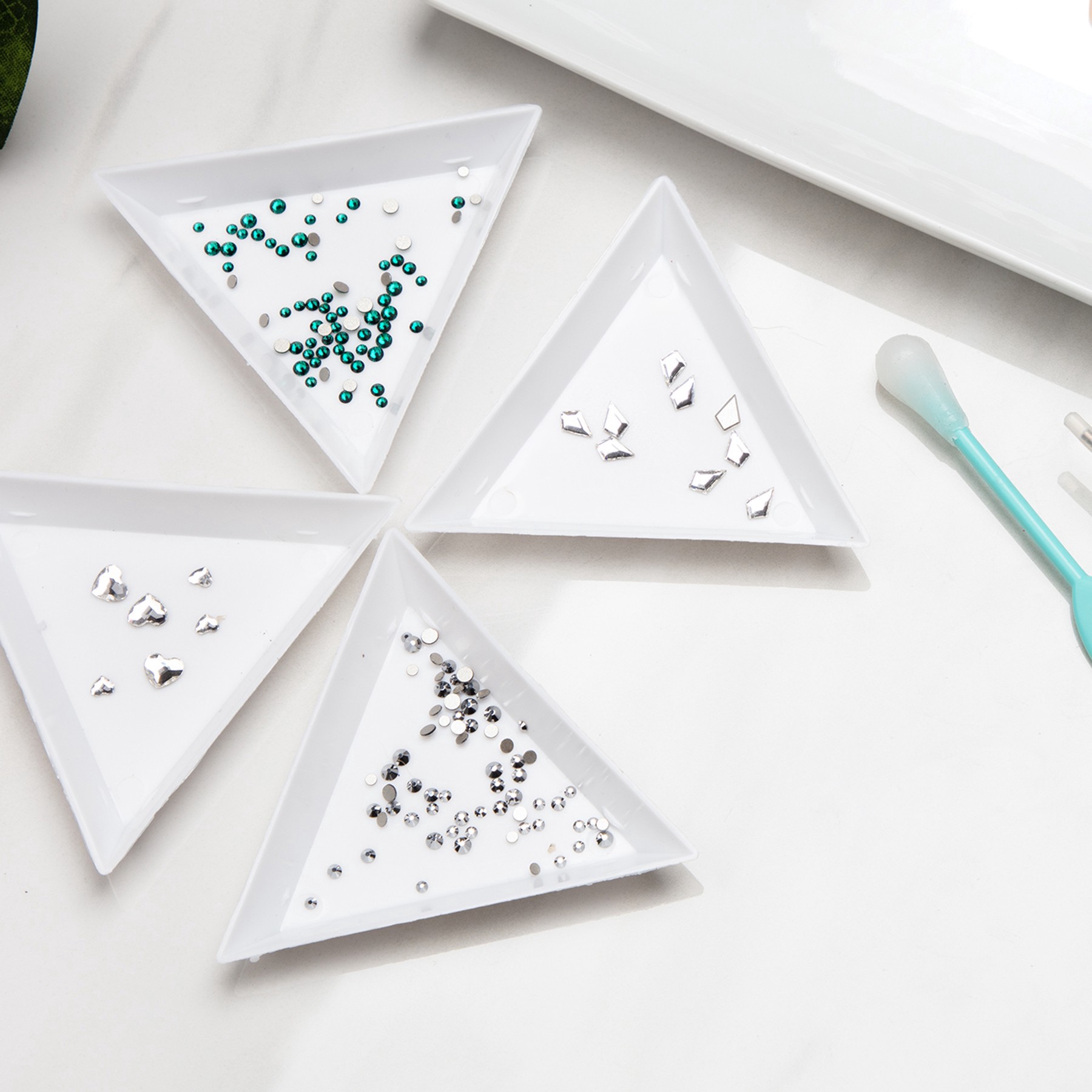 slide 3 of 5, 6.4mm Crystal Kite Glue-On Austrian Crystals By Bead Landing, 10ct., 4 mm