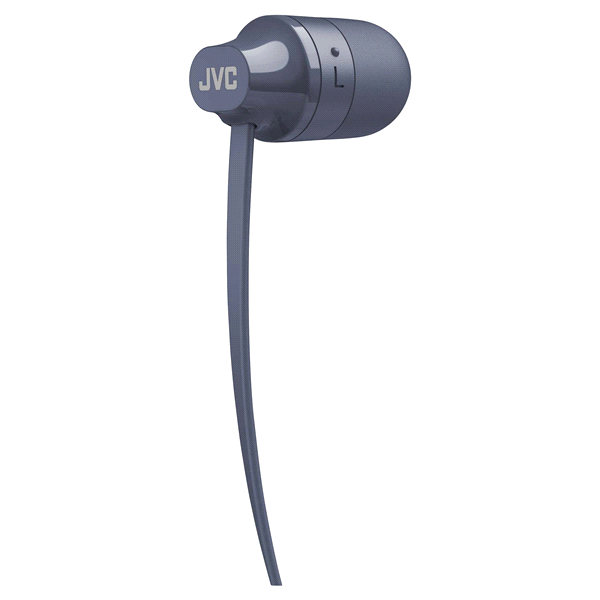 slide 1 of 1, JVC Marshmallow Slim Design Dual Dongle Gray In Ear Headphones with Microphone and Remote, 1 ct