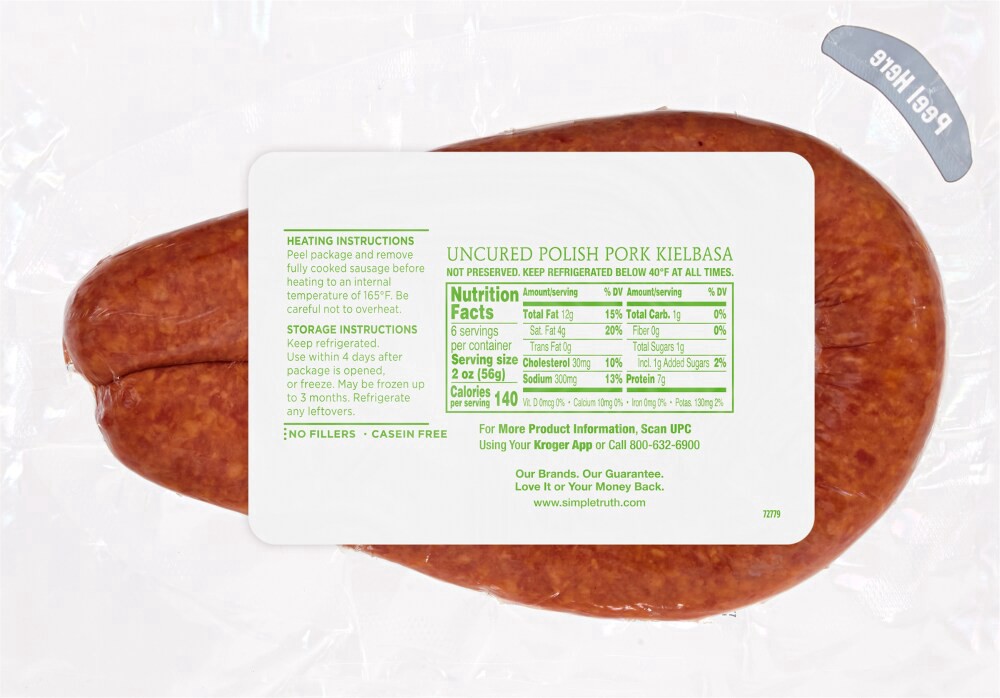 slide 2 of 2, Simple Truth Pork Kielbasa, 12 oz