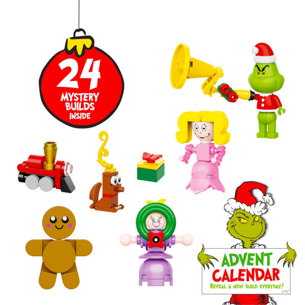 slide 4 of 6, Brickcraft Grinch Advent Calendar Holiday Building Set, Multicolor, Set Of 277 Pieces, 1 ct