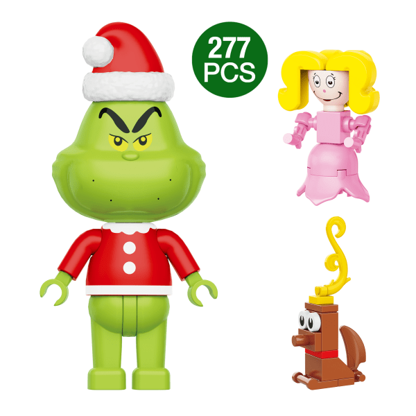 slide 3 of 6, Brickcraft Grinch Advent Calendar Holiday Building Set, Multicolor, Set Of 277 Pieces, 1 ct