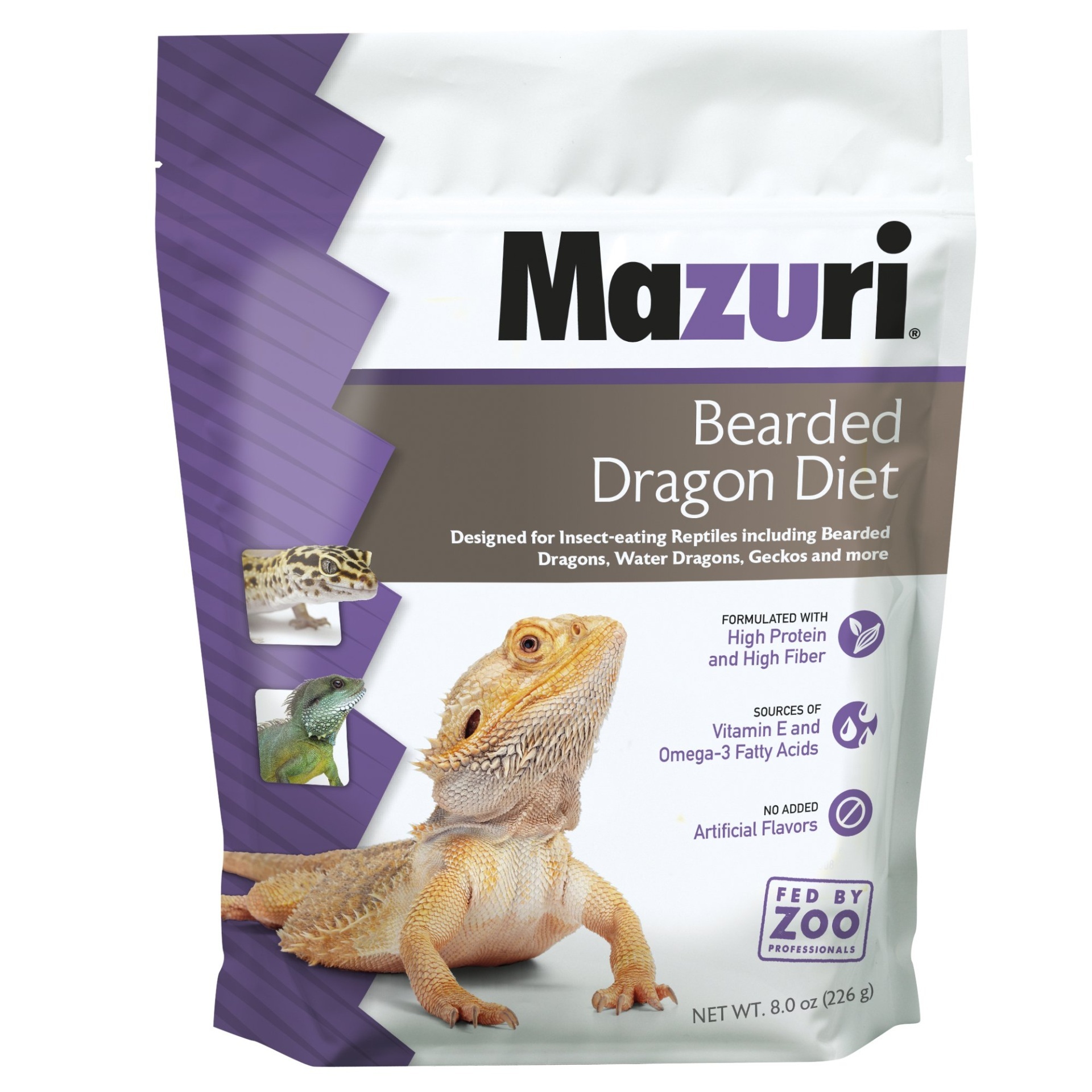 slide 1 of 1, Mazuri Bearded Dragon Diet, 8 oz