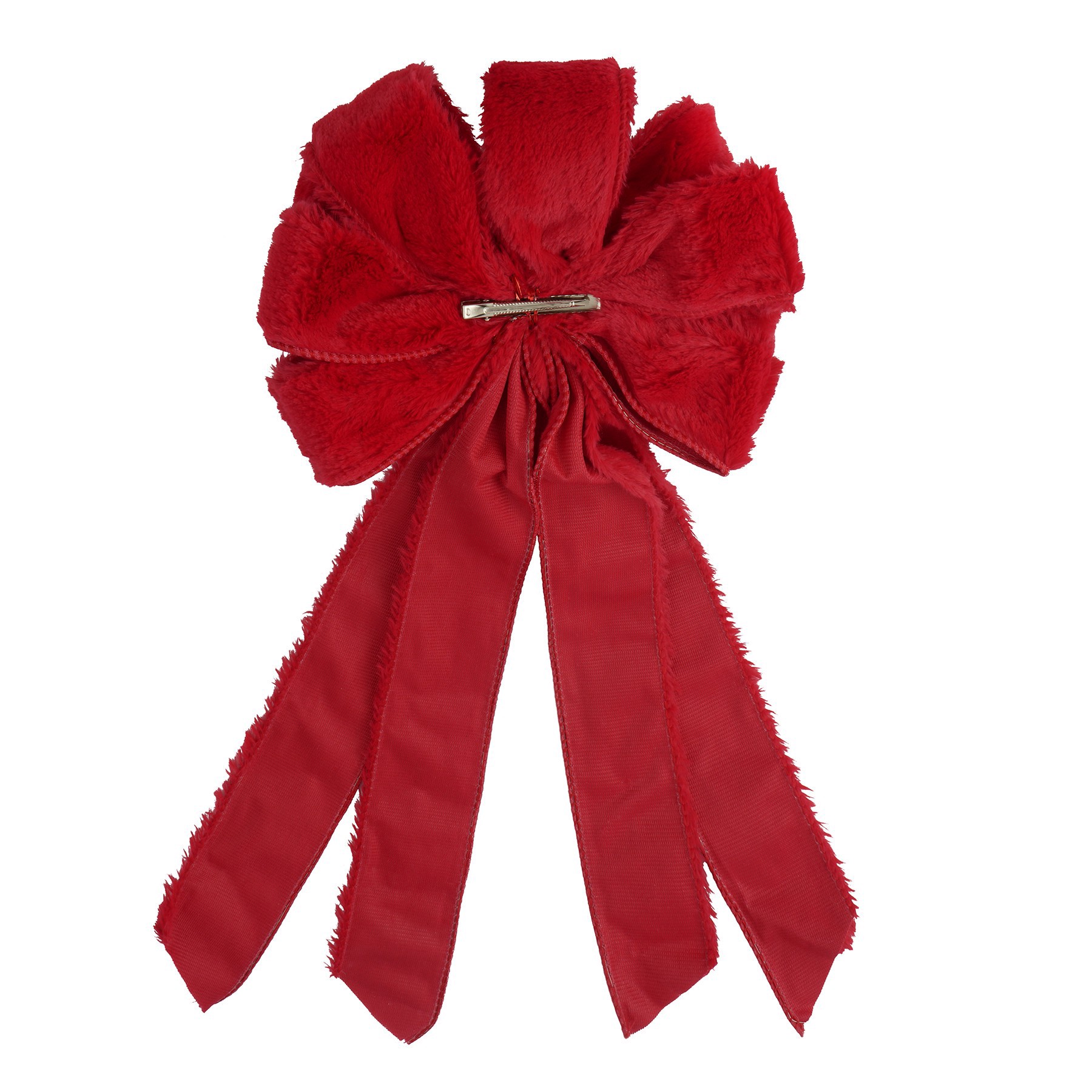 slide 2 of 2, 21" Faux Fur Tree Bow By Celebrate It, 11 in x 21 in