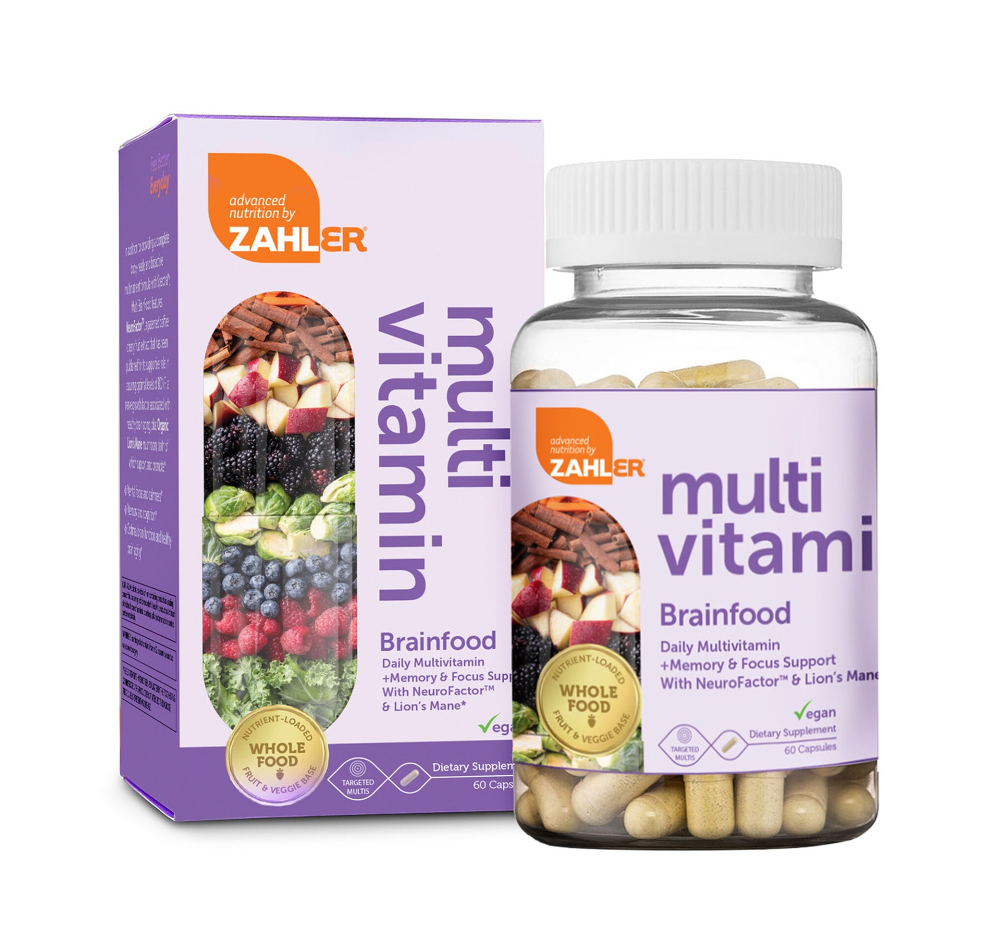slide 1 of 1, Advanced Nutrition by Zahler Multi Vitamin Brainfood, 60 ct