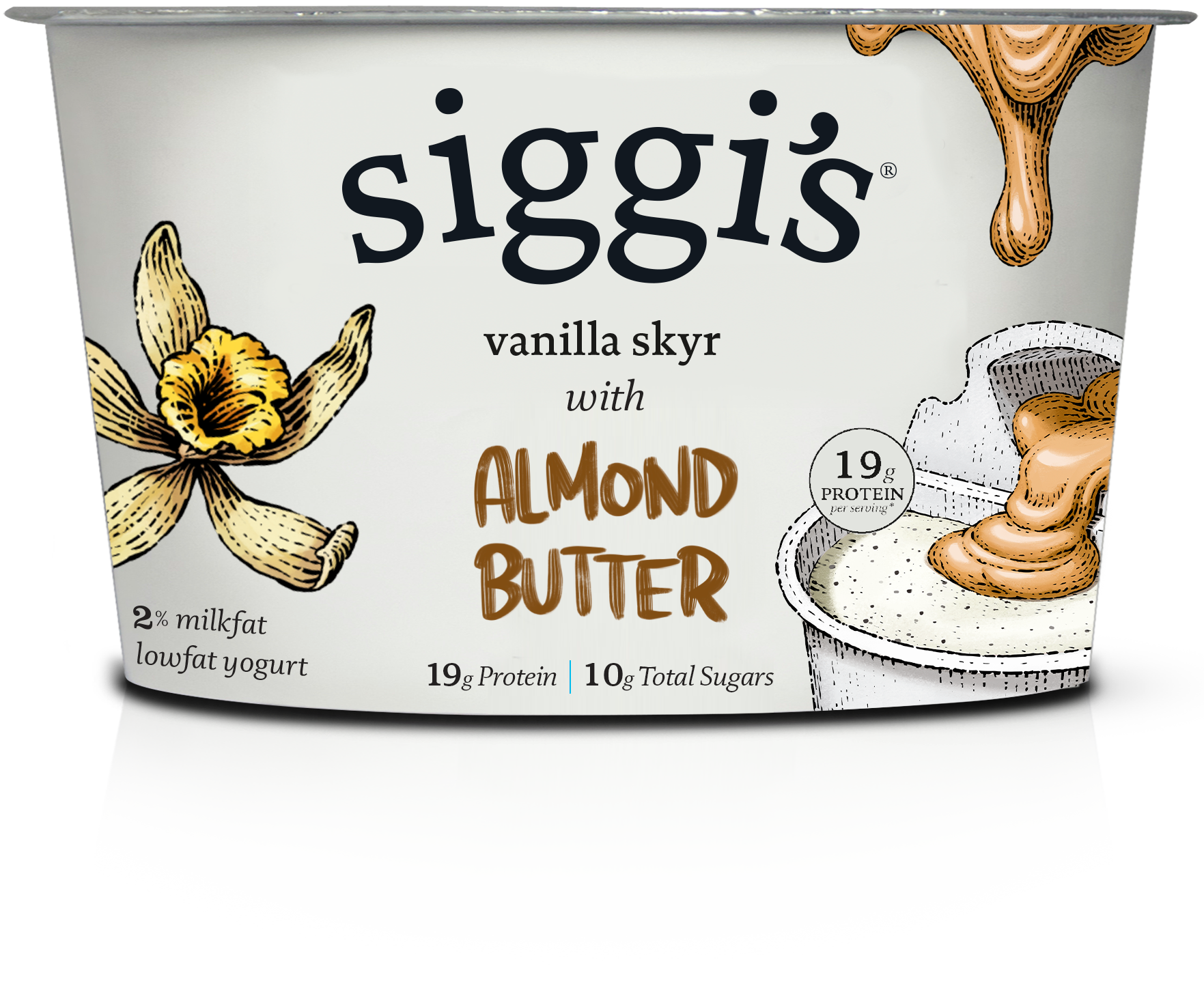slide 1 of 10, Siggi's 2% Vanilla Skyr with Almond Butter Yogurt, 5 oz