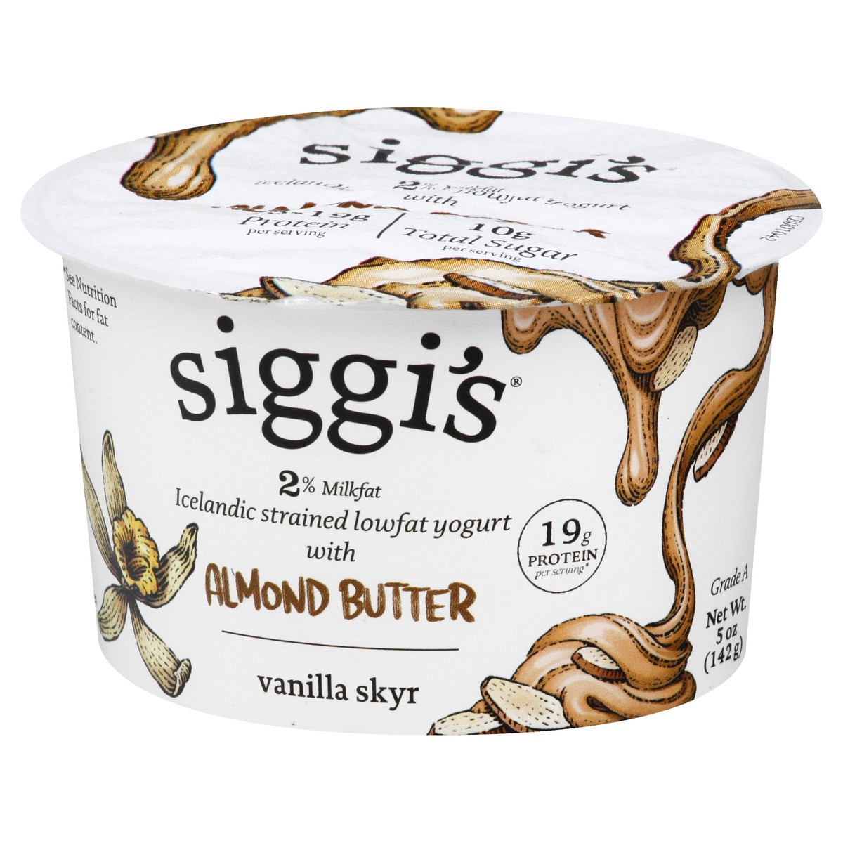 slide 9 of 10, Siggi's 2% Vanilla Skyr with Almond Butter Yogurt, 5 oz