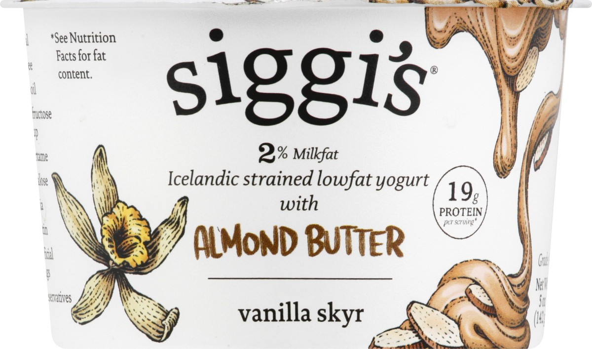 slide 10 of 10, Siggi's 2% Vanilla Skyr with Almond Butter Yogurt, 5 oz