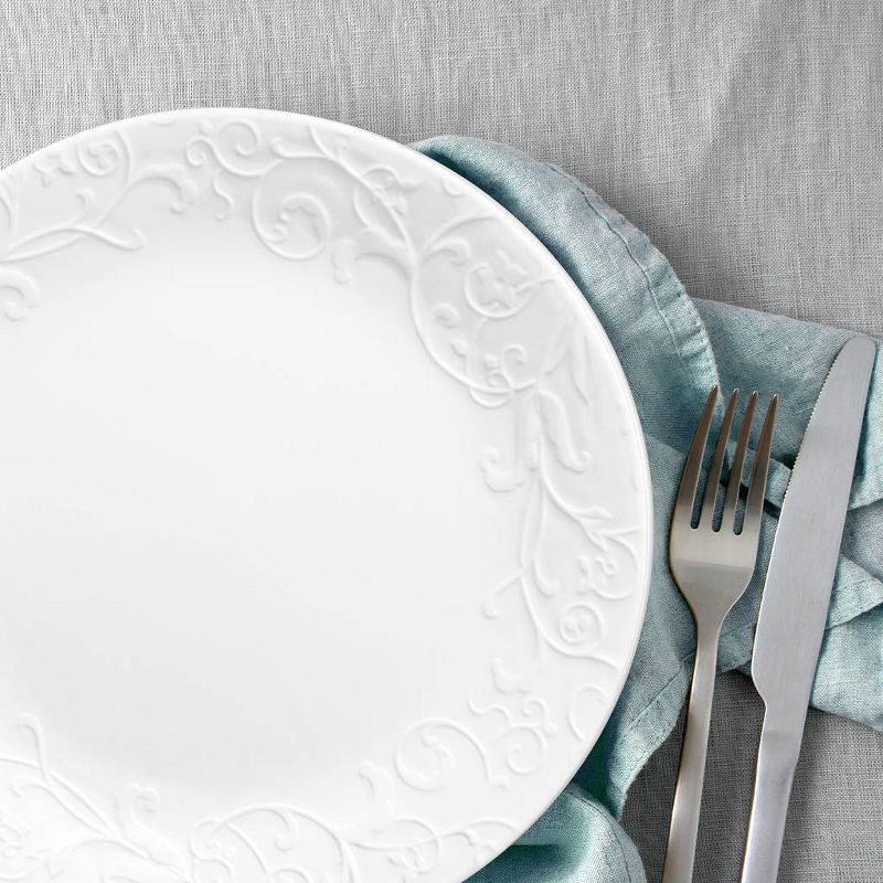 slide 5 of 5, Corelle 10.25" Embossed Bella Faenza Dinner Plate, 10.25 in