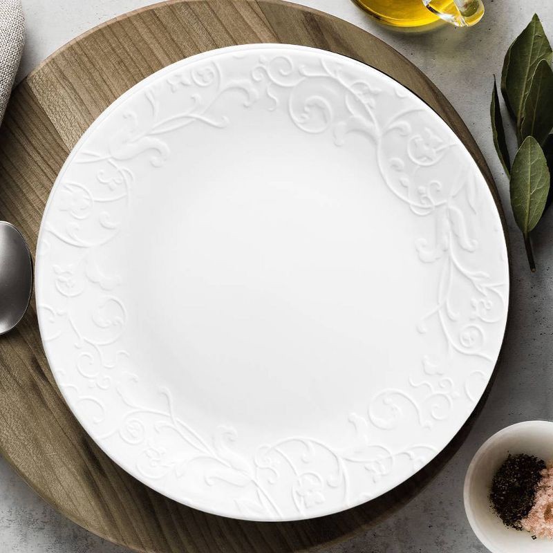 slide 4 of 5, Corelle 10.25" Embossed Bella Faenza Dinner Plate, 10.25 in