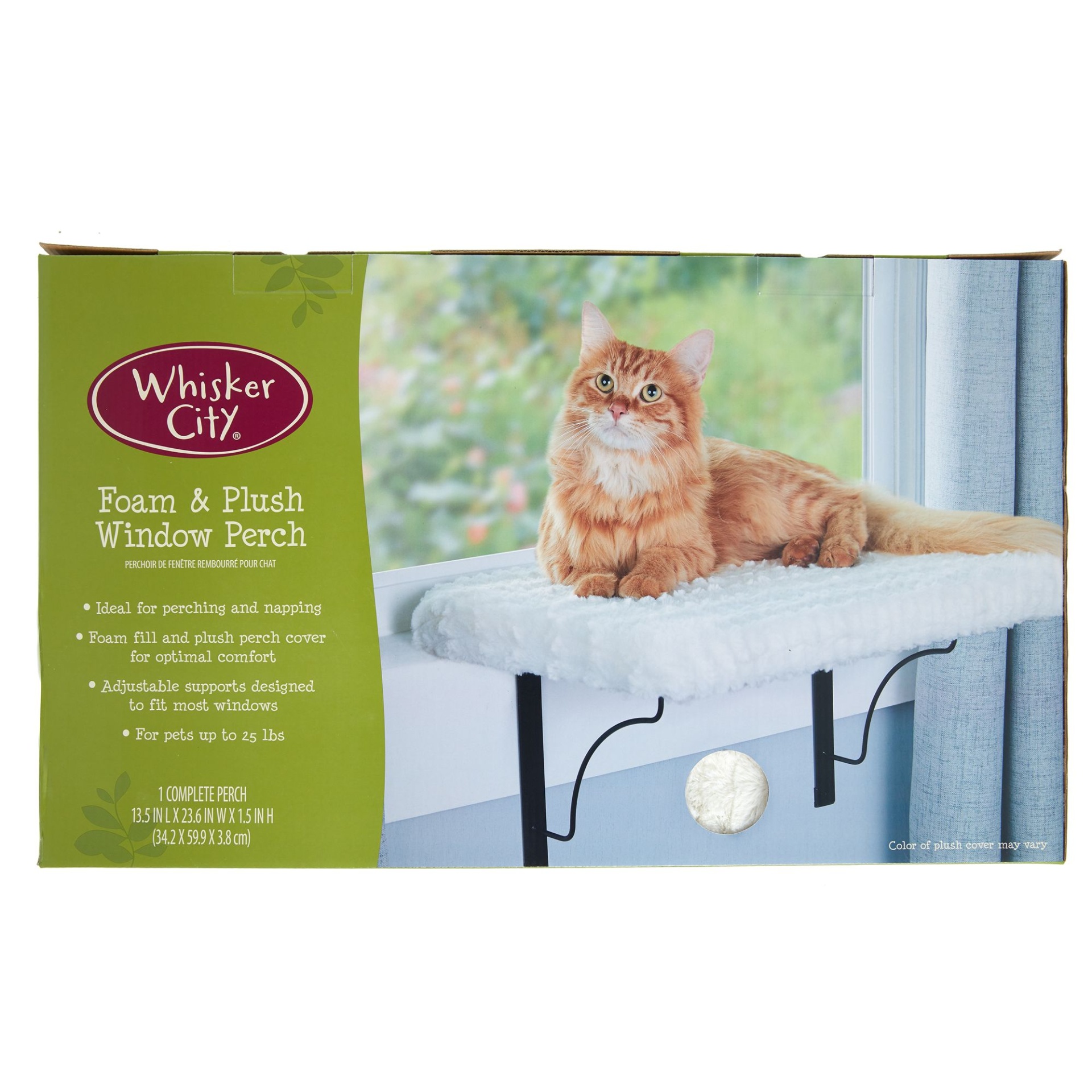 slide 1 of 1, Whisker City Foam & Plush Window Perch, 1 ct