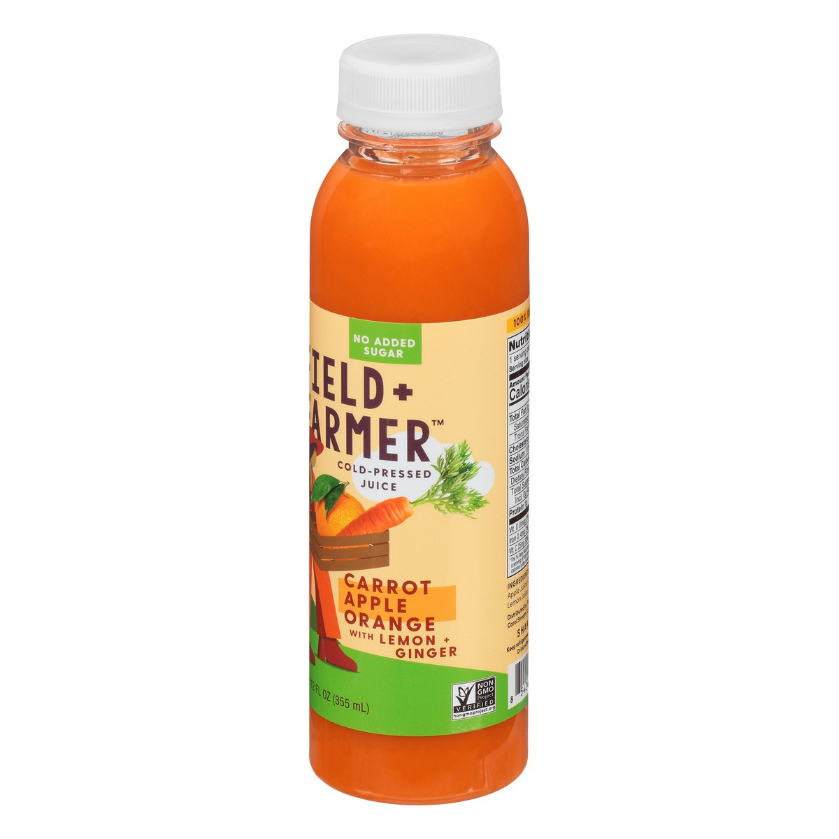 slide 2 of 10, Field + Farmer Cold-Pressed Carrot Apple Orange Juice 12 oz, 12 oz