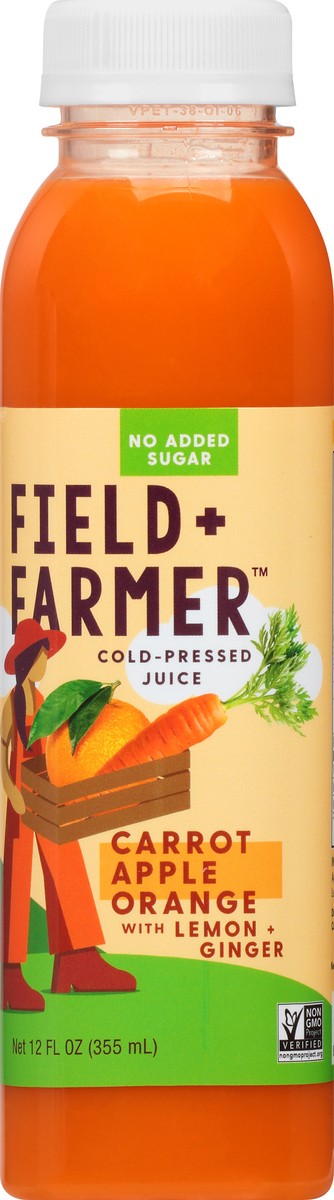 slide 3 of 10, Field + Farmer Cold-Pressed Carrot Apple Orange Juice 12 oz, 12 oz