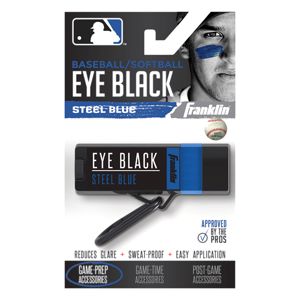 slide 1 of 1, Franklin MLB Premium Eye Black-Steel Blue, 1 ct