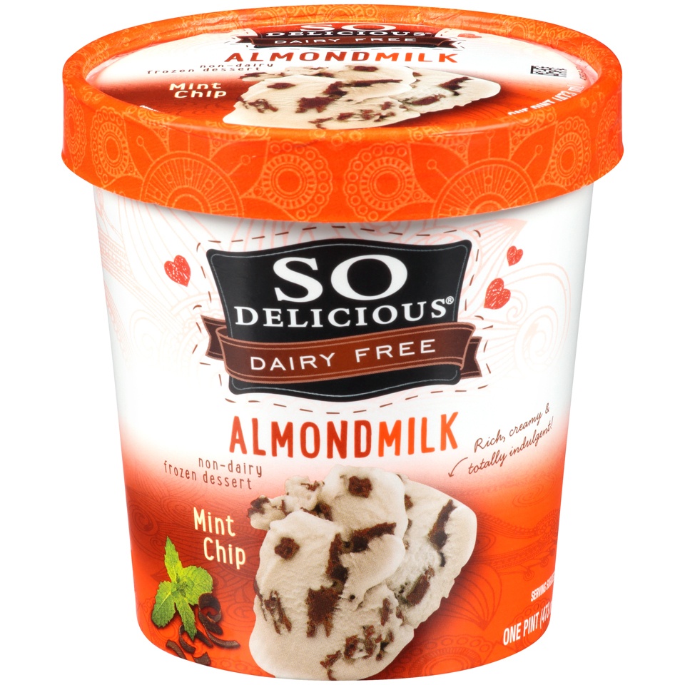 slide 1 of 1, So Delicious Dairy Free Almondmilk Mint Chip Frozen Dessert, 1 pint