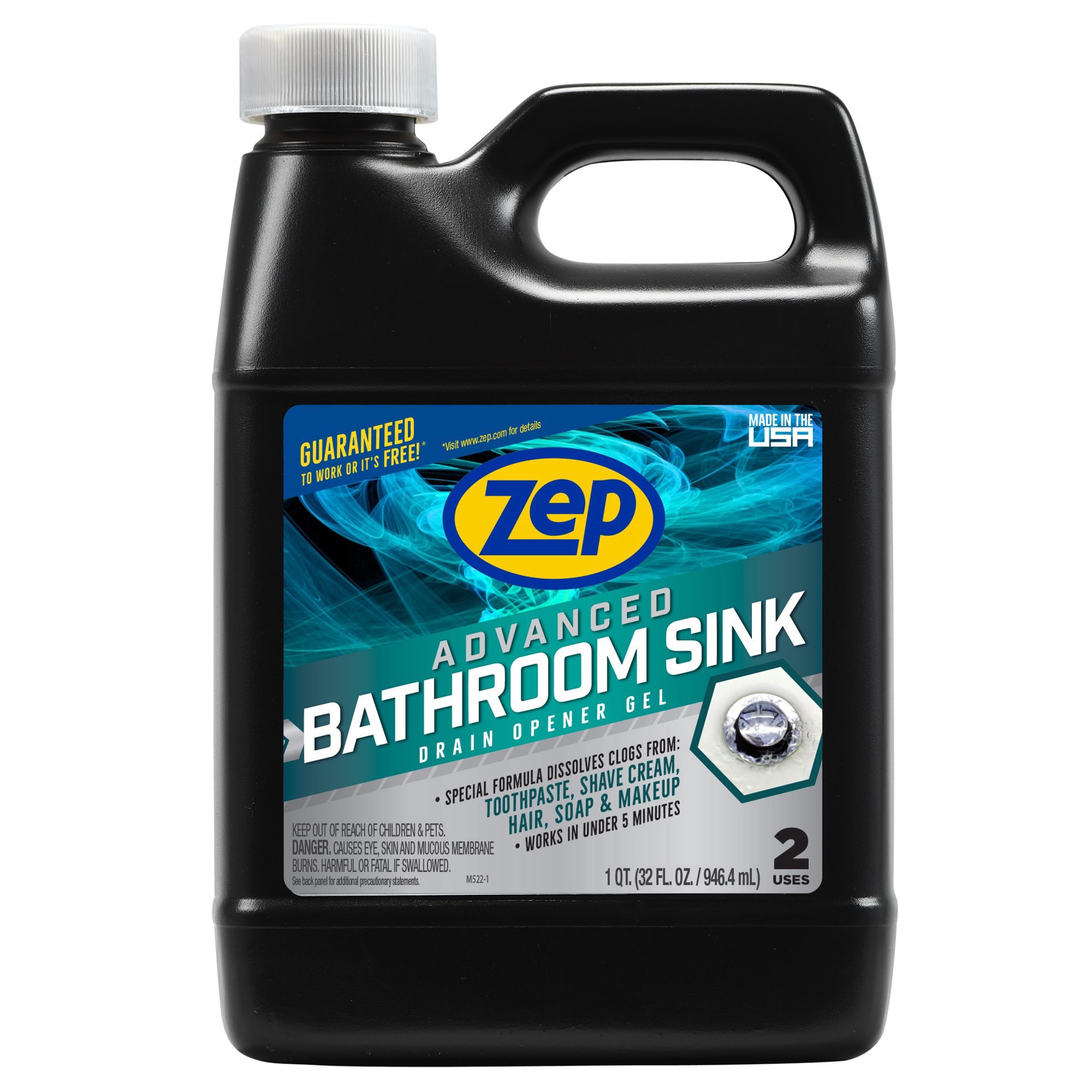 slide 1 of 6, ZEP Advanced Bathroom Sink Drain Opener, 1 ct
