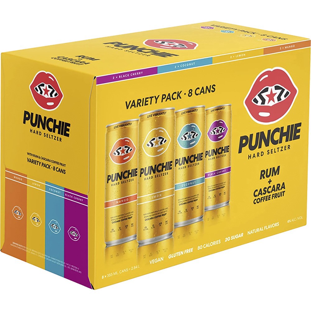 slide 1 of 1, Punchie Rum Hard Seltzer Variety, 12 oz