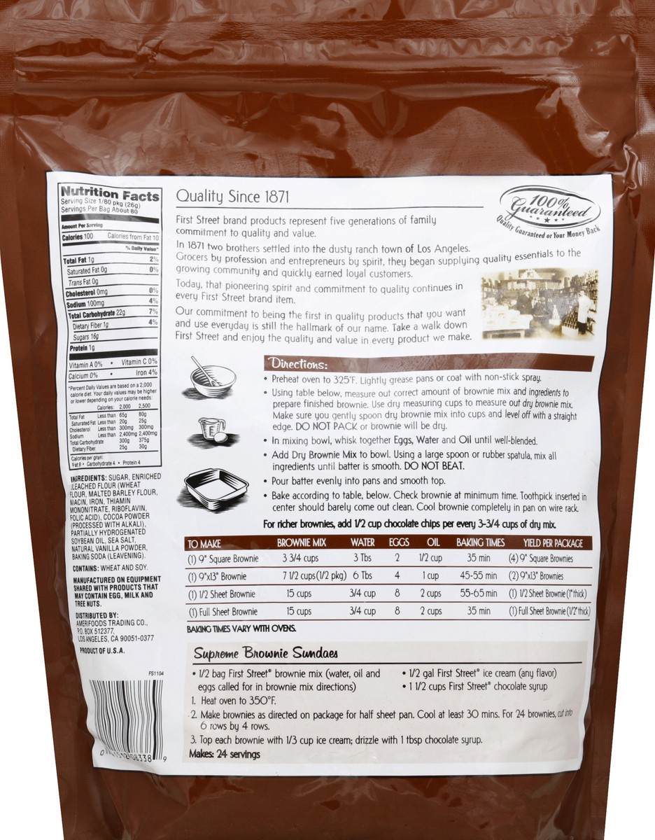 slide 5 of 6, First Street Brownie Mix, 4.1 lb