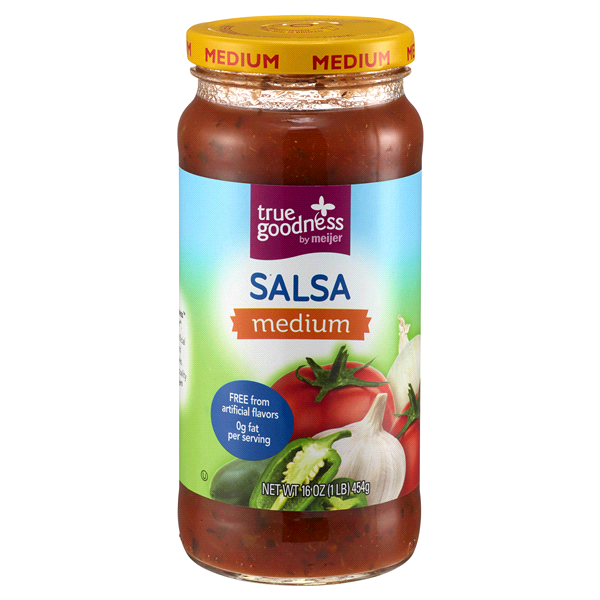 slide 1 of 3, True Goodness Medium Salsa, 16 oz