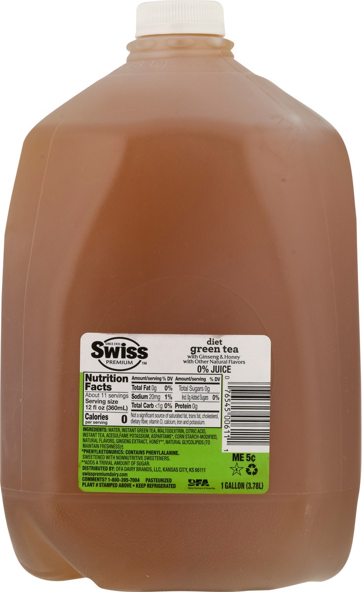 slide 3 of 13, Swiss Premium Diet Ginseng & Honey Green Tea - 1 gal, 1 gal