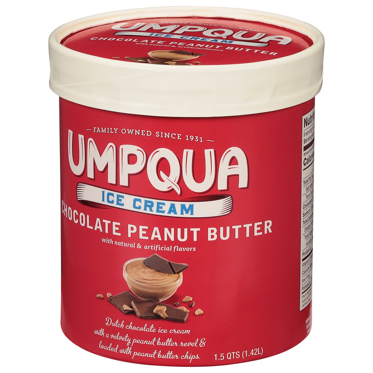 slide 6 of 9, Umpqua Chocolate Peanut Butter Ice Cream 1.5 qt, 1.5 qt