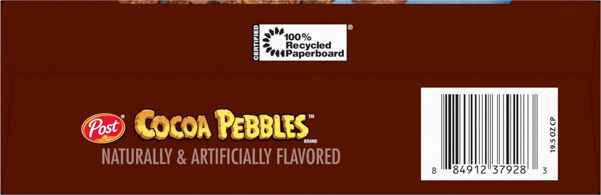 slide 8 of 9, Post Cocoa PEBBLES Cereal, 19.5 OZ Box,