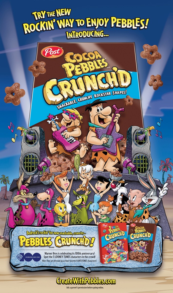 slide 9 of 9, Post Cocoa PEBBLES Cereal, 19.5 OZ Box,