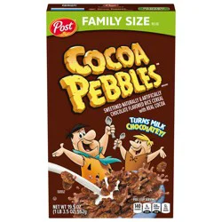 Post Cocoa PEBBLES Cereal, 19.5 OZ Box