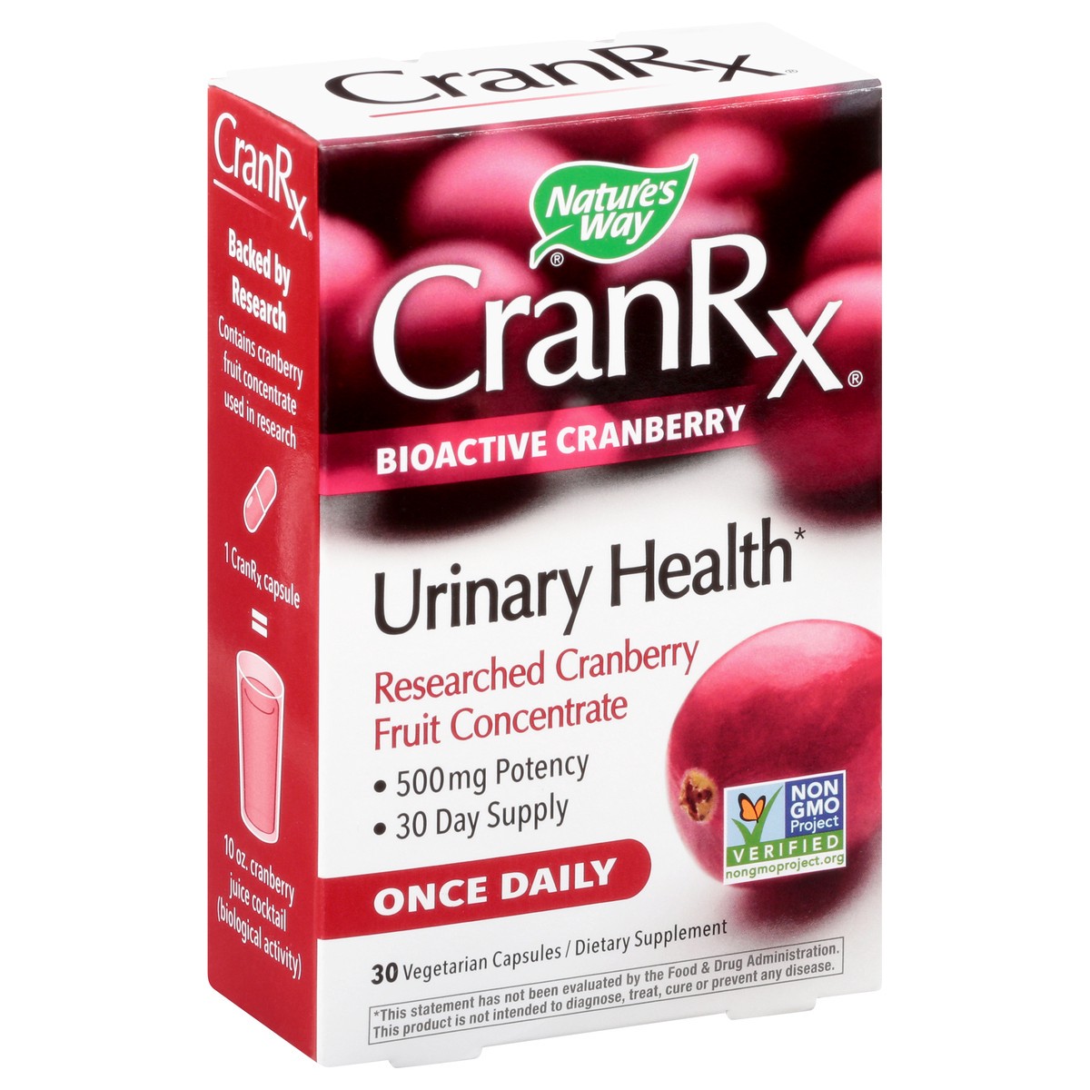 slide 5 of 9, Nature's Way CranRx Capsules Urinary Health 500 mg Bioactive Cranberry 30 ea, 30 ct