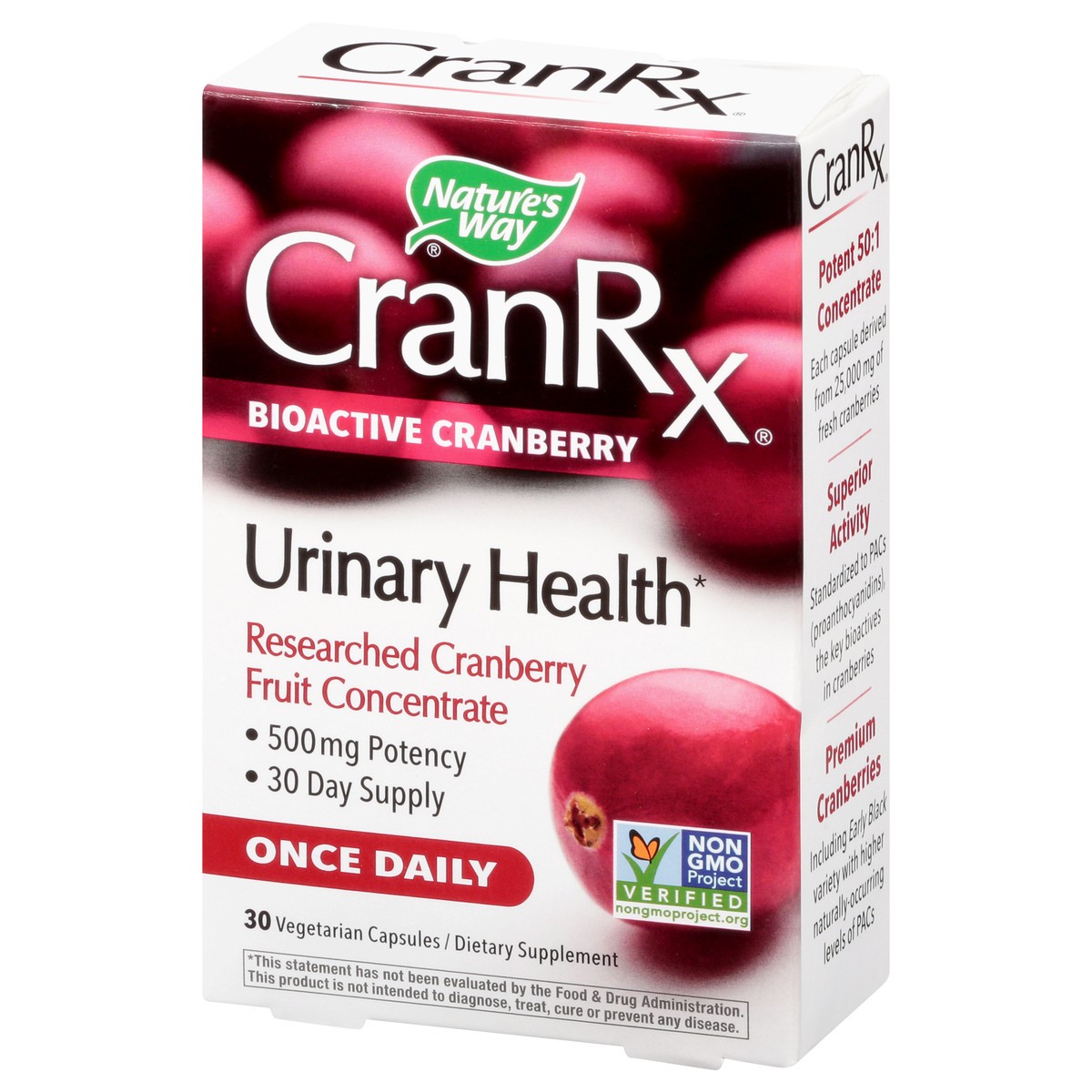 slide 2 of 9, Nature's Way CranRx Capsules Urinary Health 500 mg Bioactive Cranberry 30 ea, 30 ct