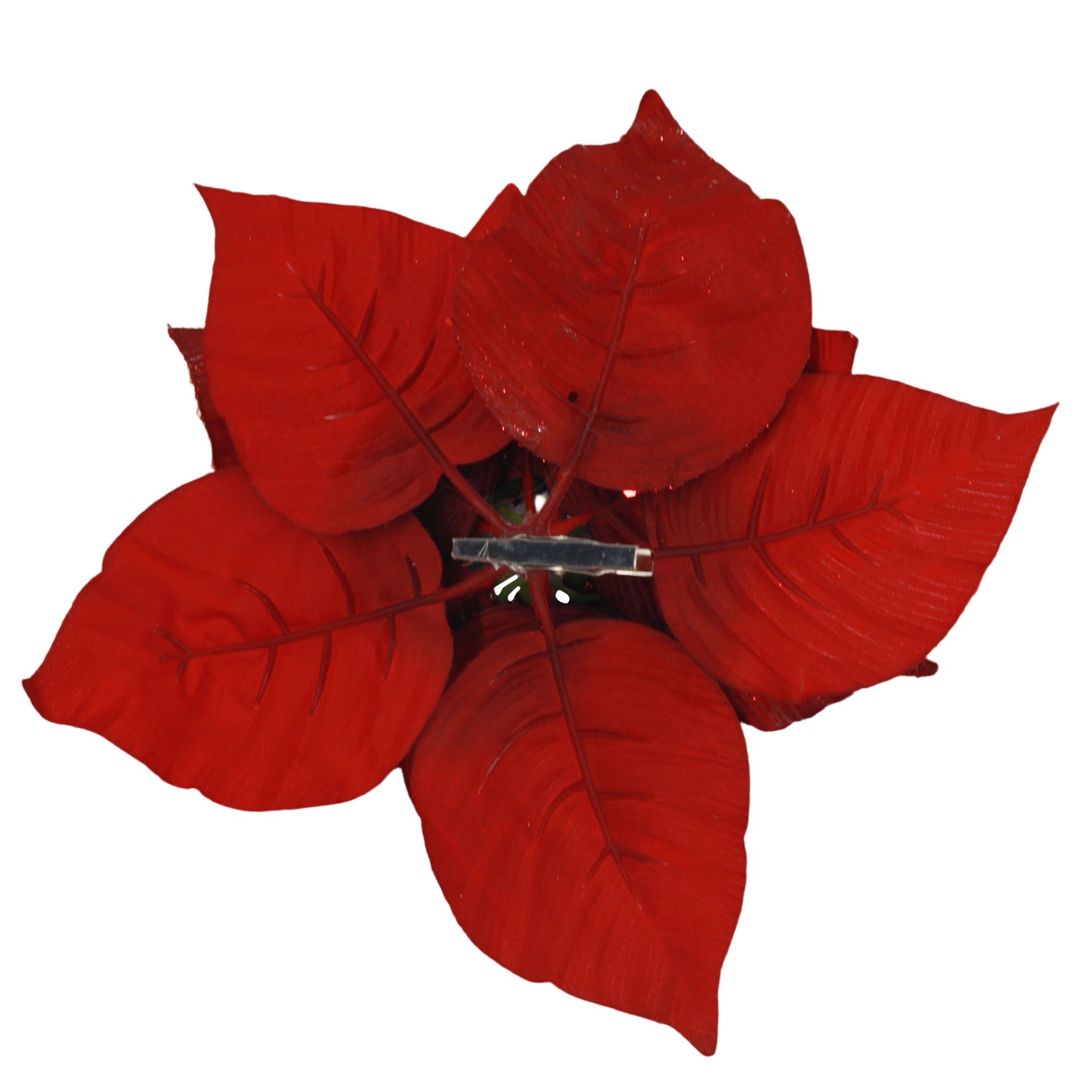 slide 2 of 3, 9.5" Poinsettia Clip Floral Accent By Ashland, 9.5 in
