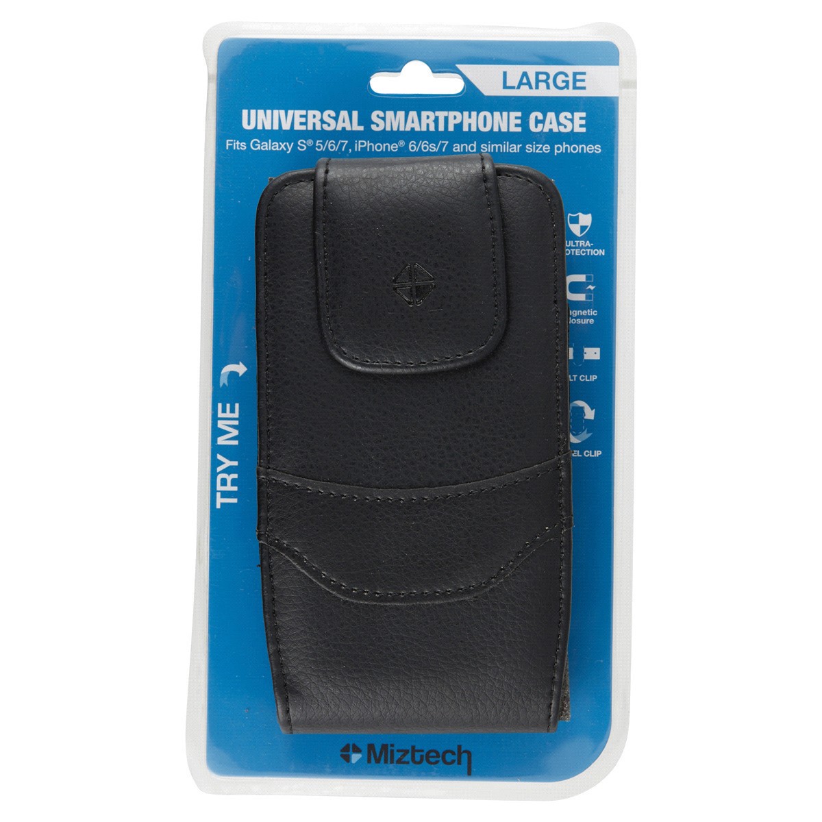 slide 1 of 5, Miztech Large Universal Vertical Pouch for Cell Phones- Black, 1 ct