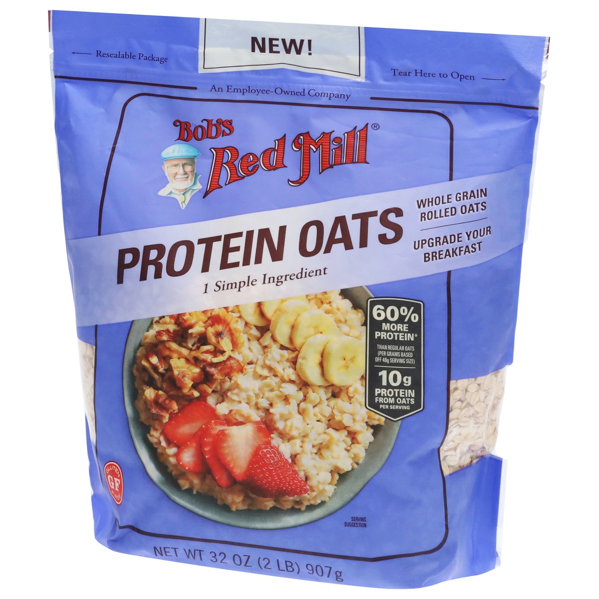 slide 11 of 13, Bob's Red Mill Protein Oats 32 oz, 32 oz