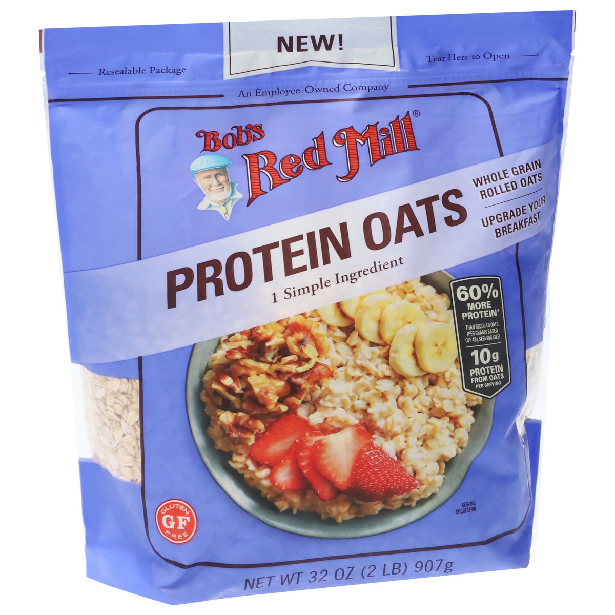 slide 2 of 13, Bob's Red Mill Protein Oats 32 oz, 32 oz