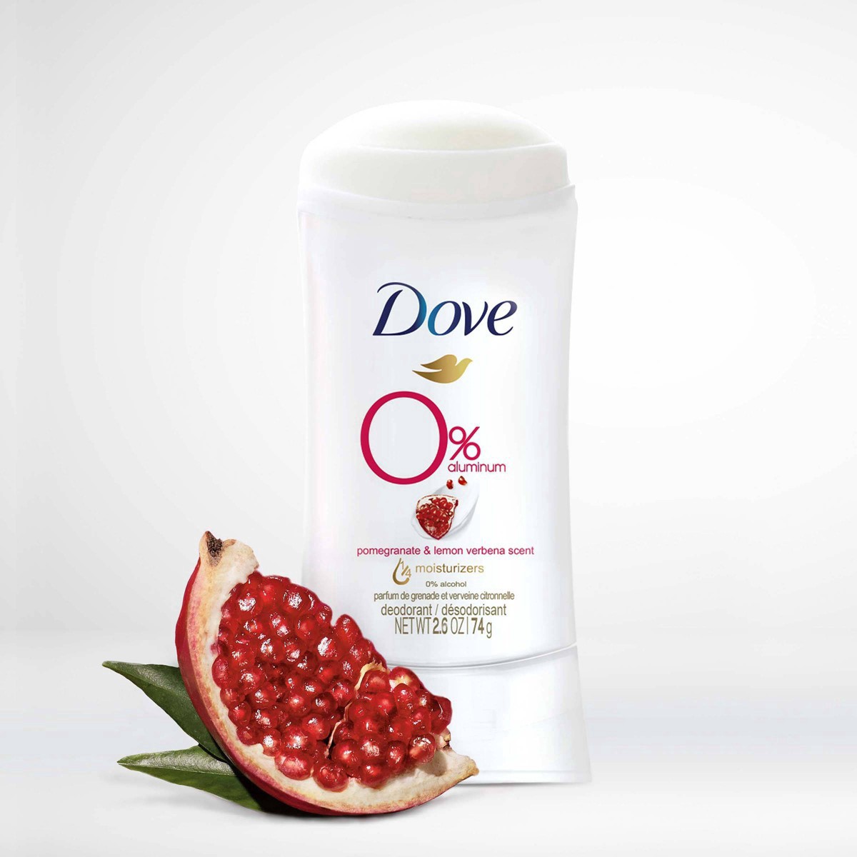 slide 39 of 85, Dove 0% Aluminum Pomegranate & Lemon Verbena Deodorant, 2.6 oz