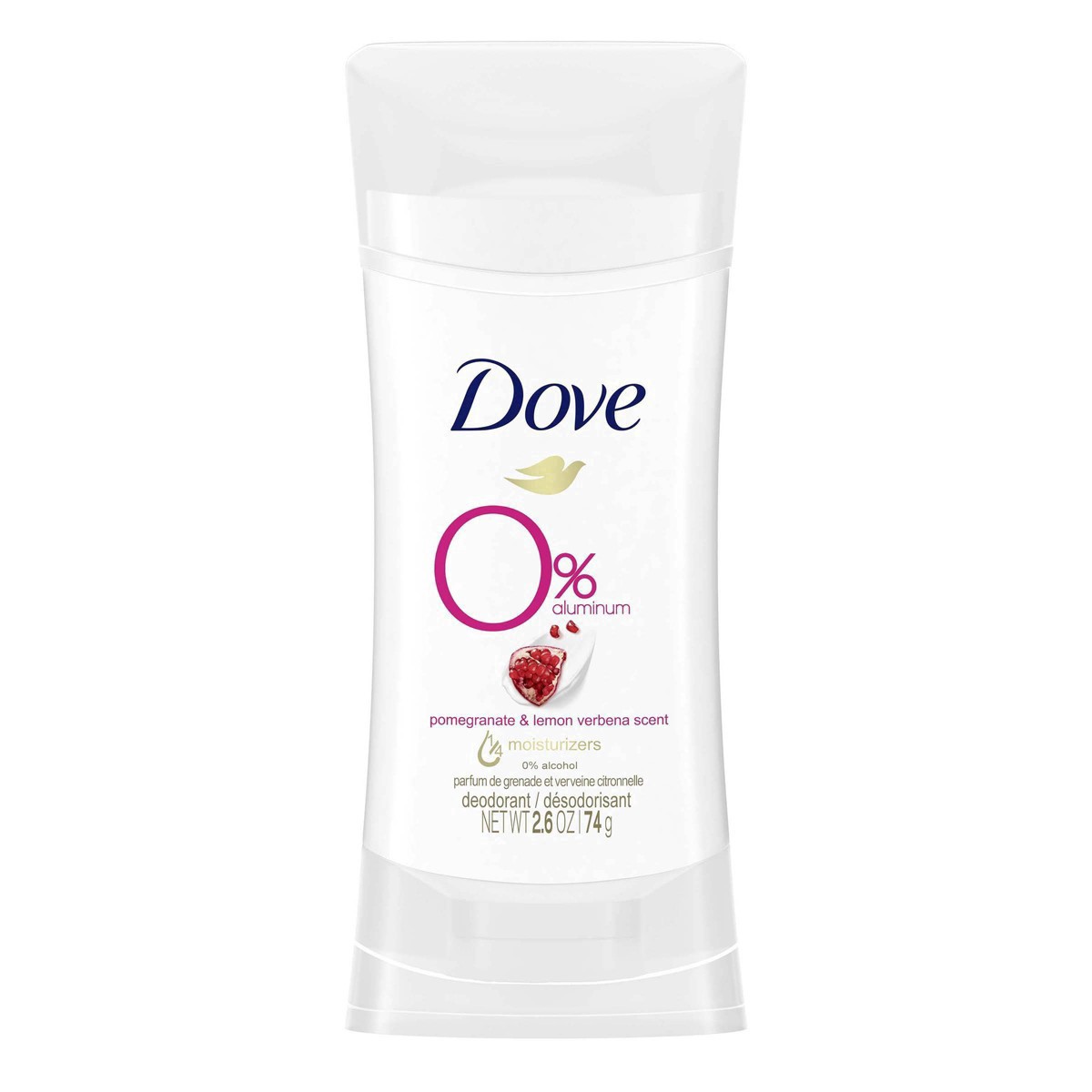 slide 30 of 85, Dove 0% Aluminum Pomegranate & Lemon Verbena Deodorant, 2.6 oz